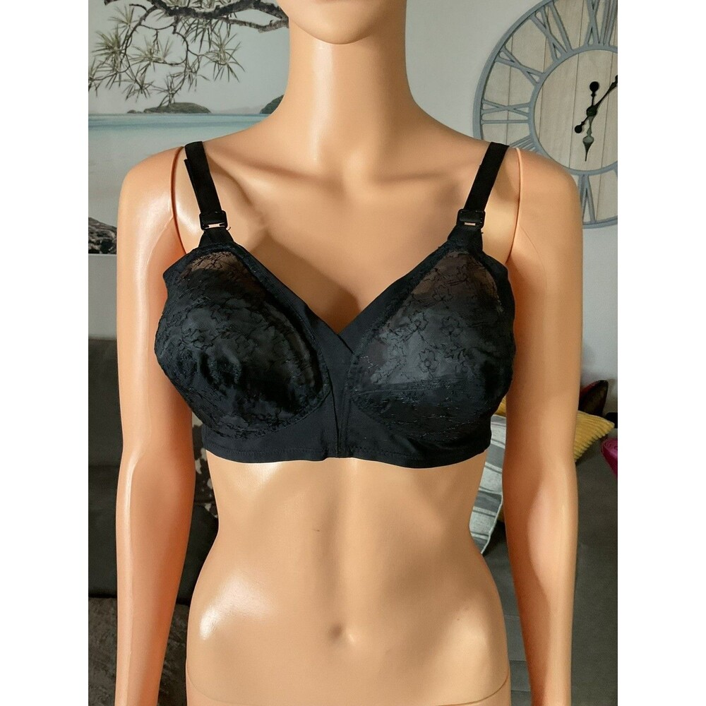 VTG Playtex Living Bra White Size 32C style 1161 black